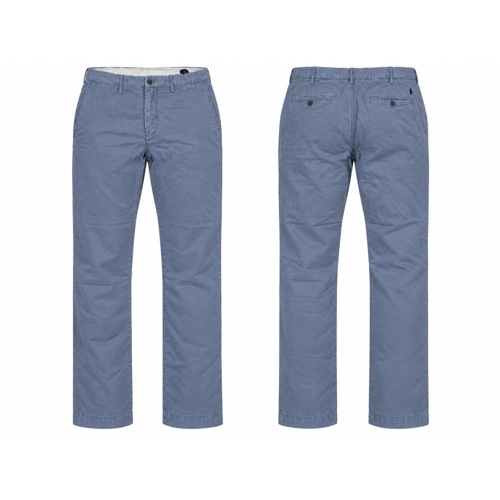 Polo Ralph Lauren Mens Blue The Polo Chino Classic Cotton Twill Pants 36/34
